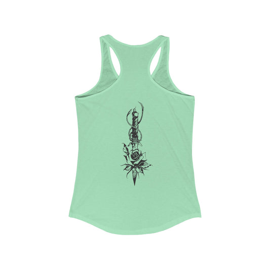 Women's 'Rose & Dagger' Racerback Tank