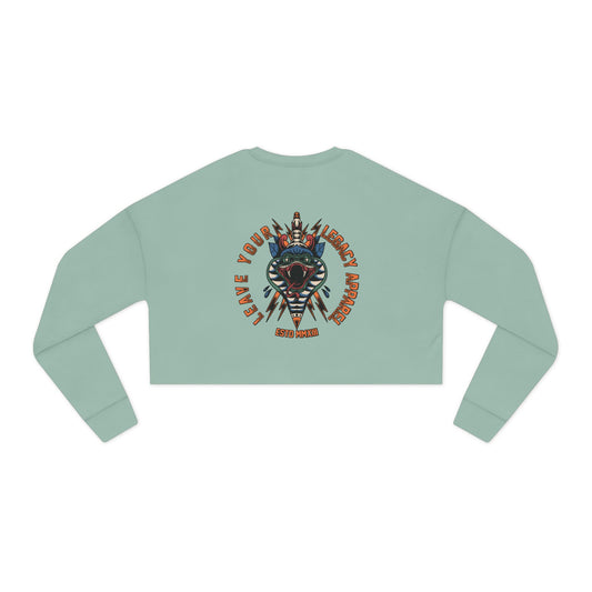 Women's 'Traditional Snake' Cropped Sweatshirt