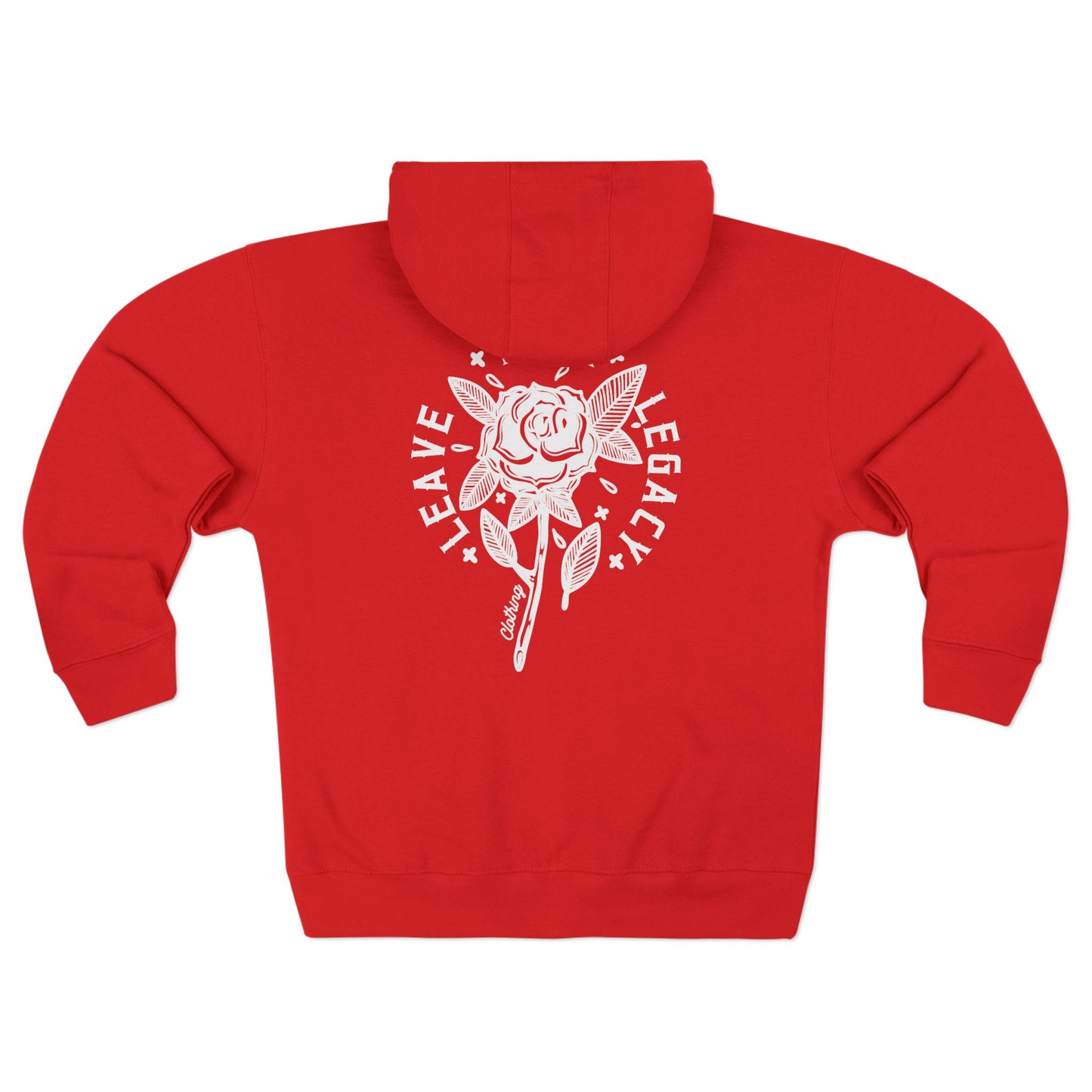 Unisex 'Rose Stem' Zip Hoodie