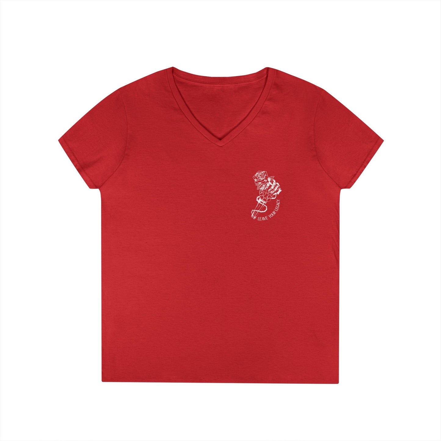 Women's 'Skull Hand' V-Neck T-Shirt