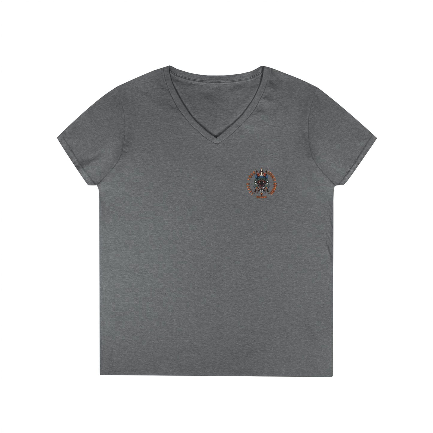 Women's 'Traditional Snake' V-Neck T-Shirt