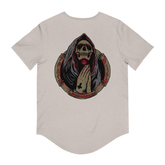 Men's 'Death Wish' Curved Hem Long Tee