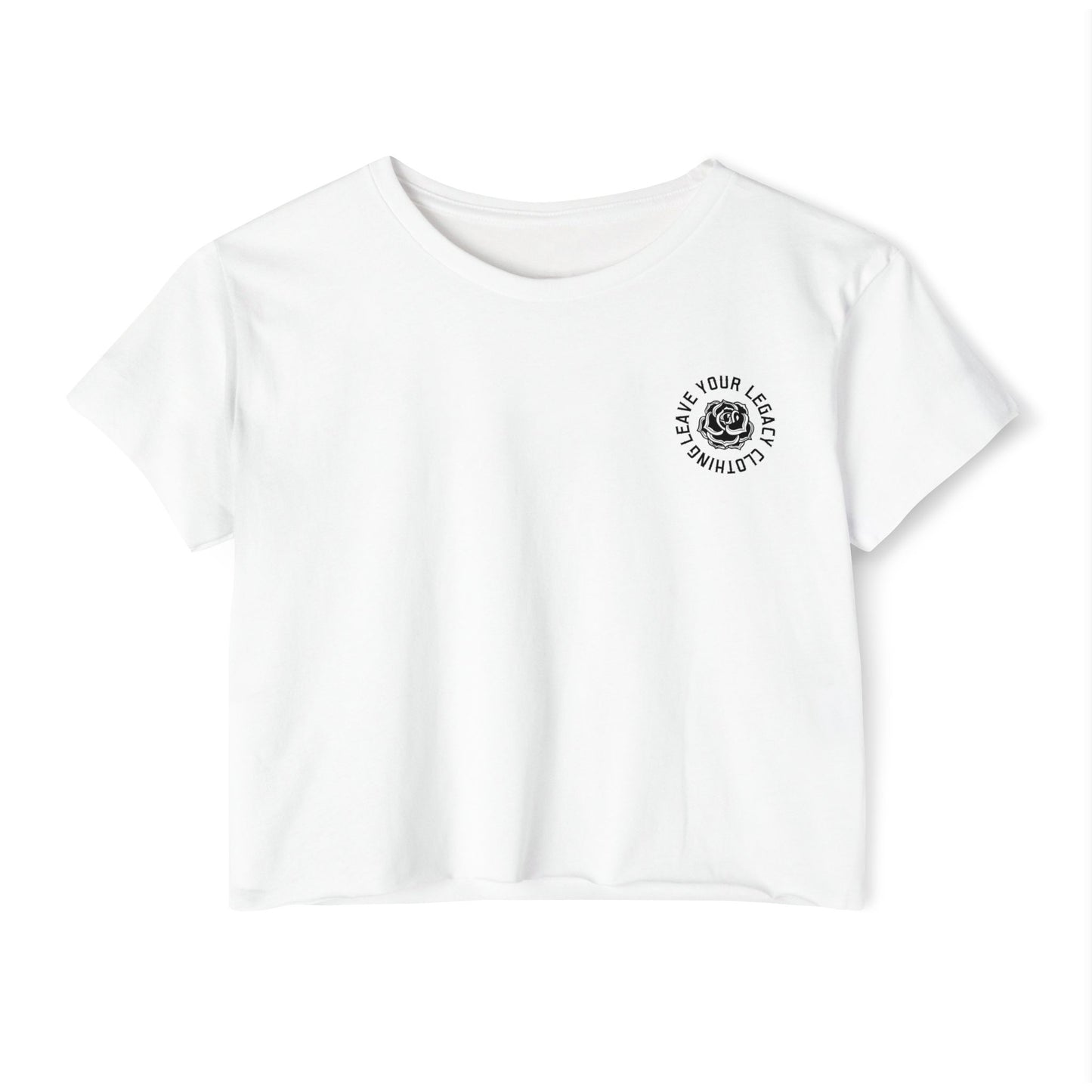 Women's 'Rose Stem' Crop Top