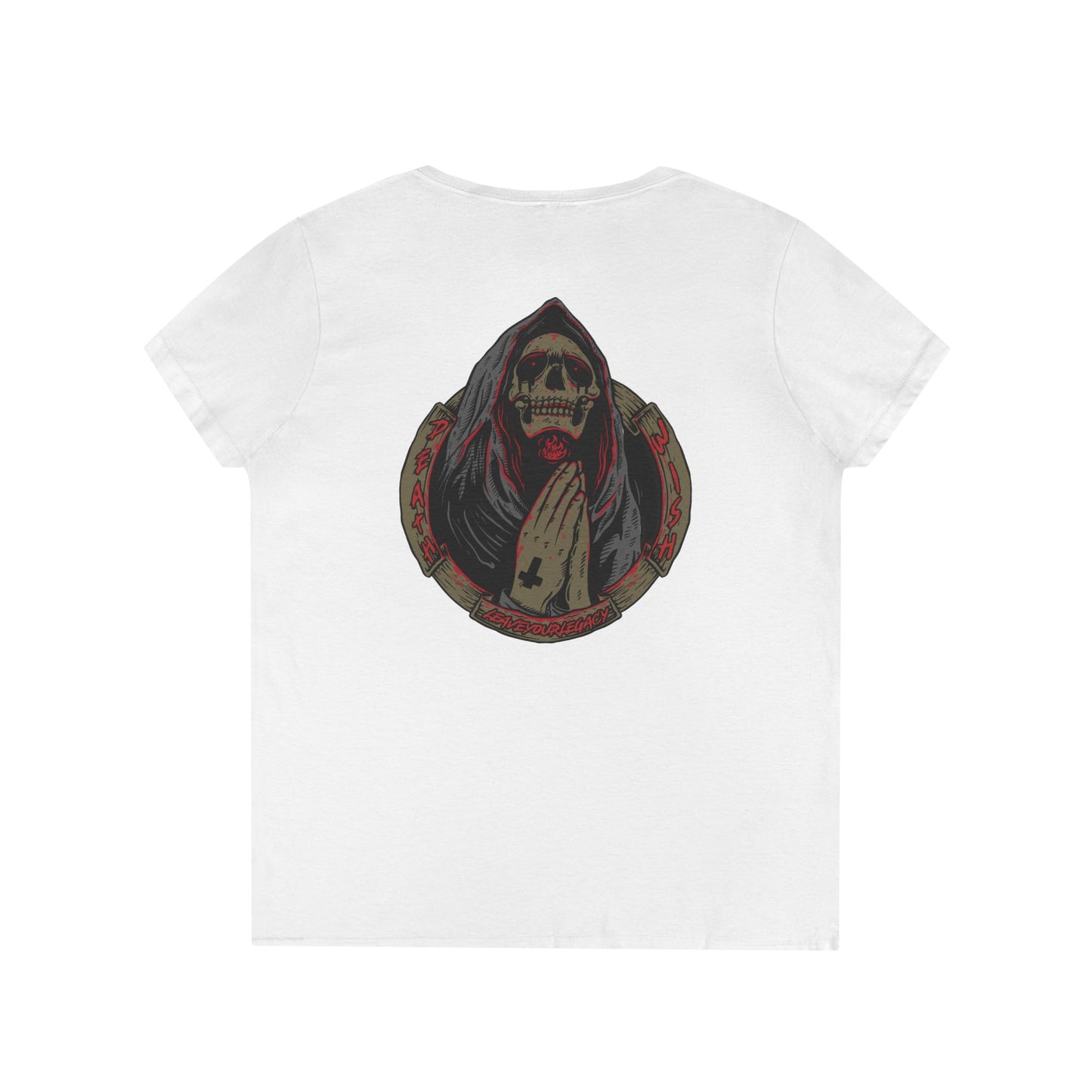 Women's 'Death Wish' V-Neck T-Shirt