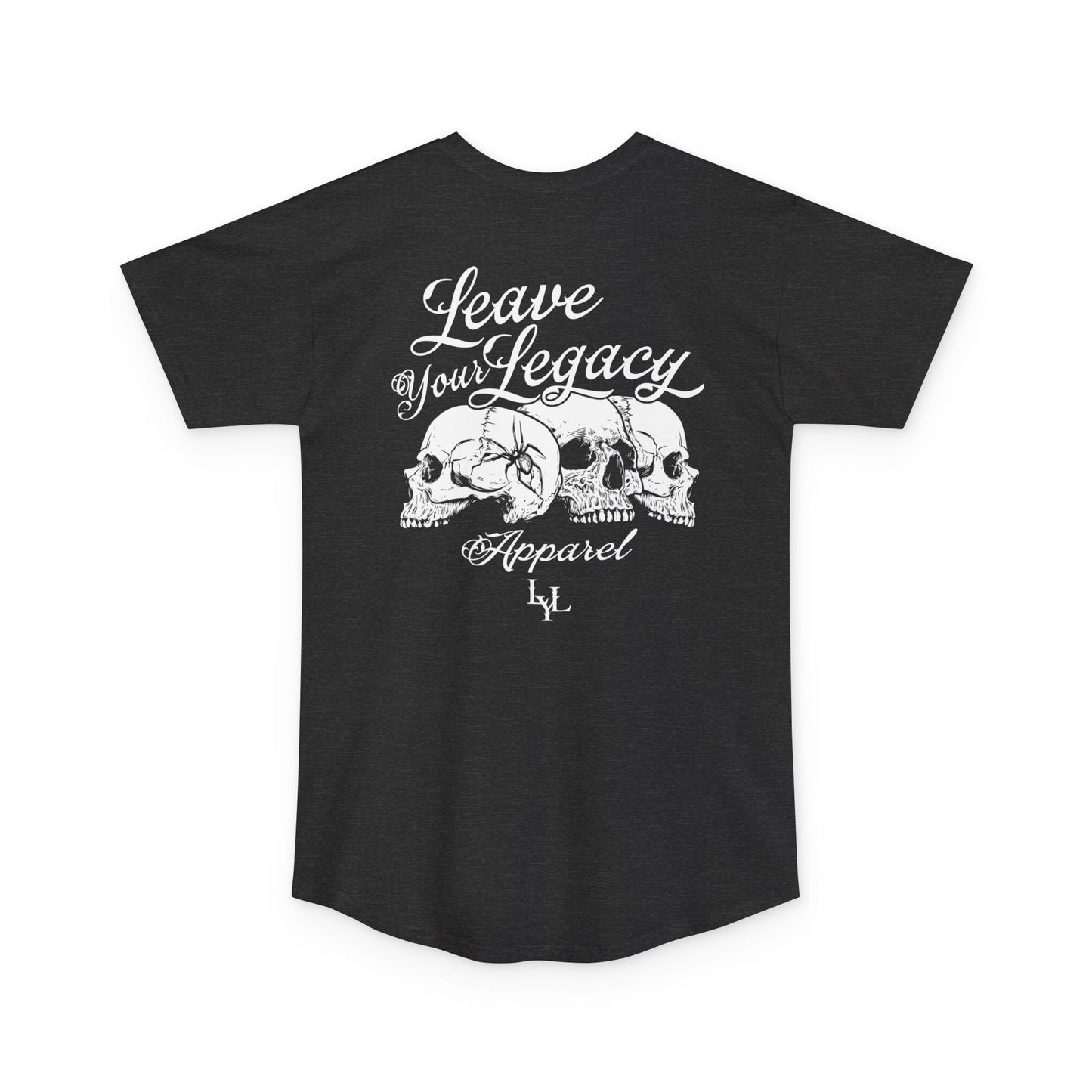 Men's 'Distorted Skull' Super Long Body Tee