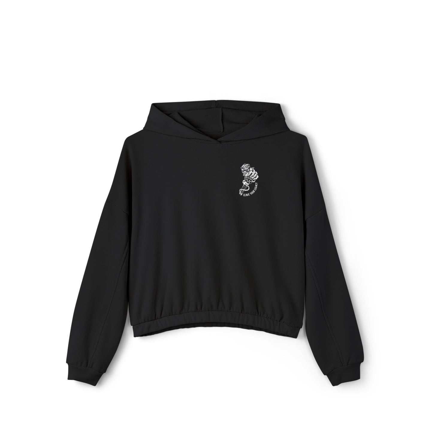 Women's 'Skull Hand' Cinched Bottom Hoodie