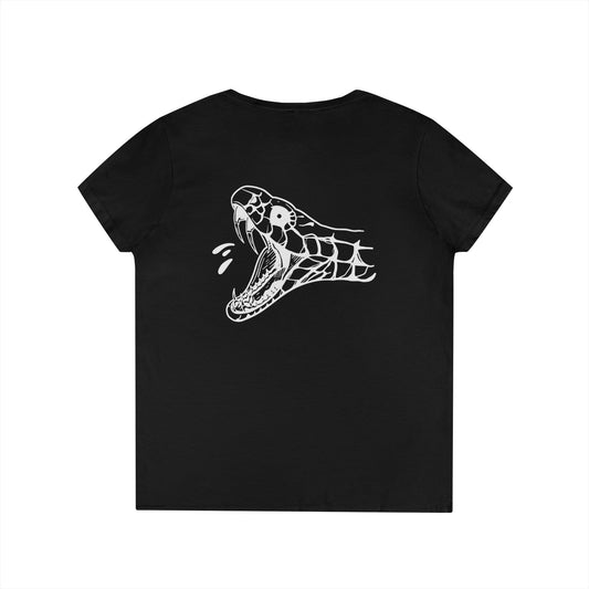 Women's 'Snake Head' V-Neck T-Shirt