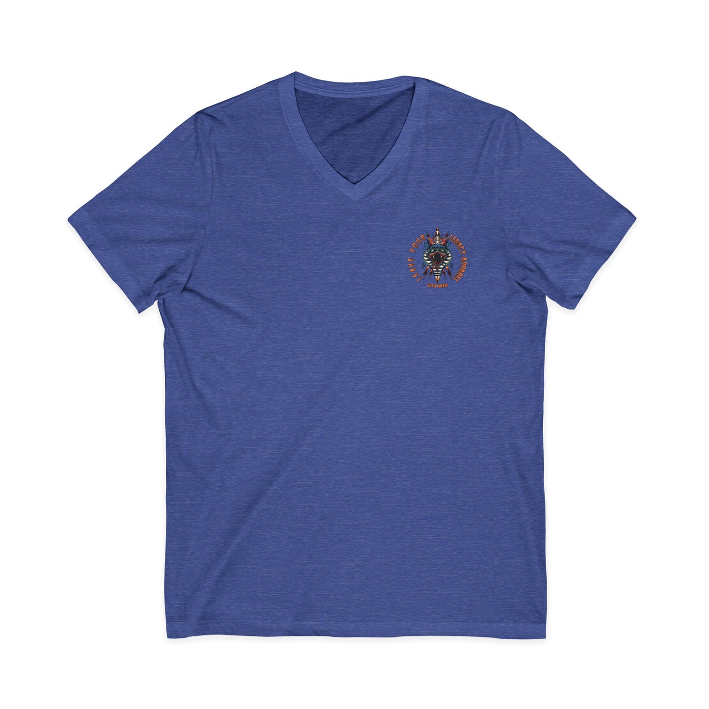 Men's 'Traditional Snake' V-Neck T-Shirt