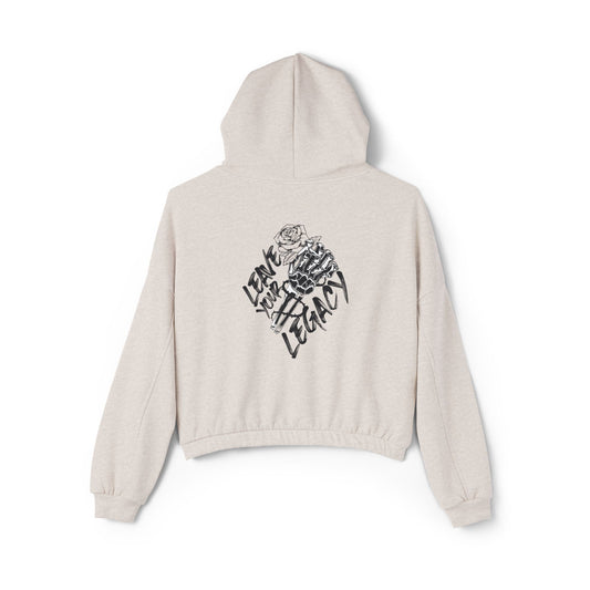 Women's 'Skull Hand' Cinched Bottom Hoodie