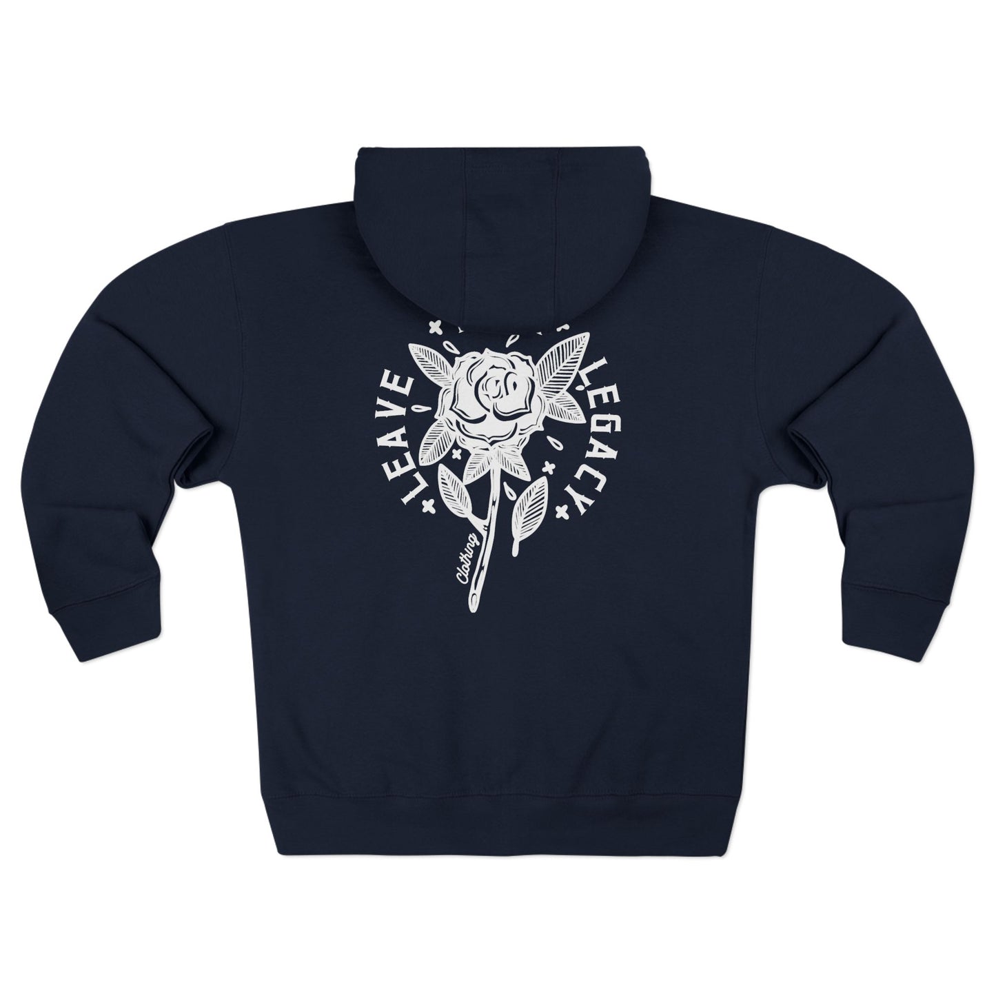 Unisex 'Rose Stem' Zip Hoodie