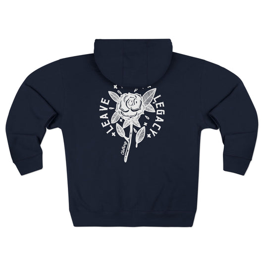 Unisex 'Rose Stem' Zip Hoodie