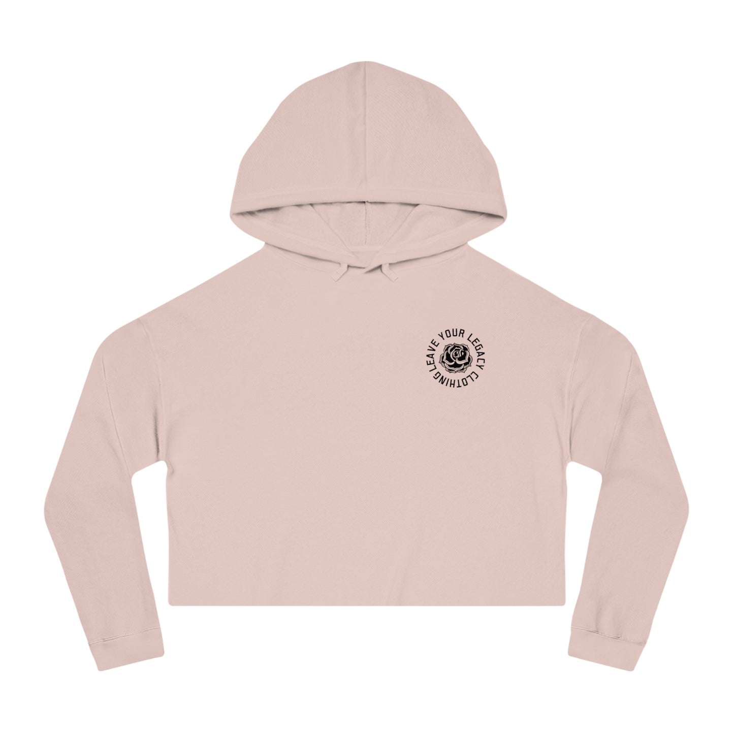 Women's 'Rose Stem' Cropped Hoodie