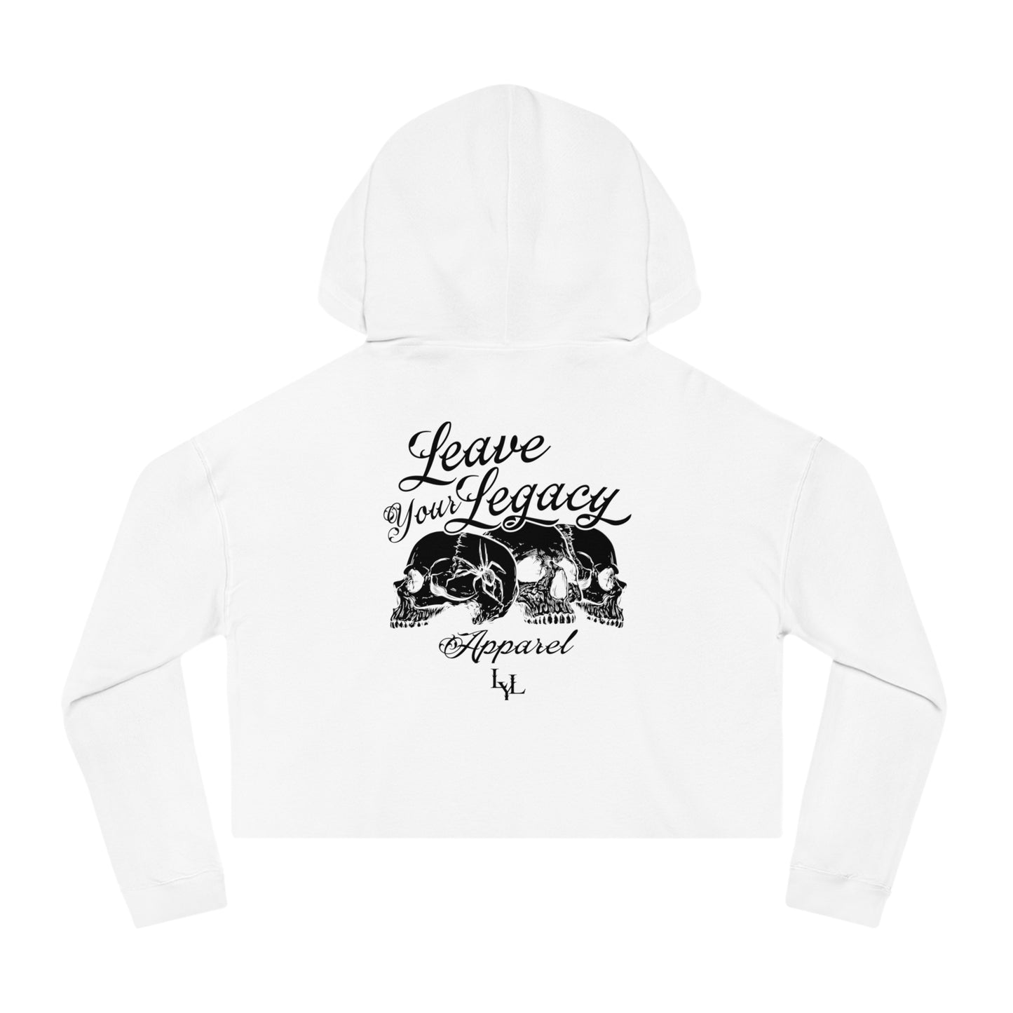 Women's 'Distorted Skull' Cropped Hoodie