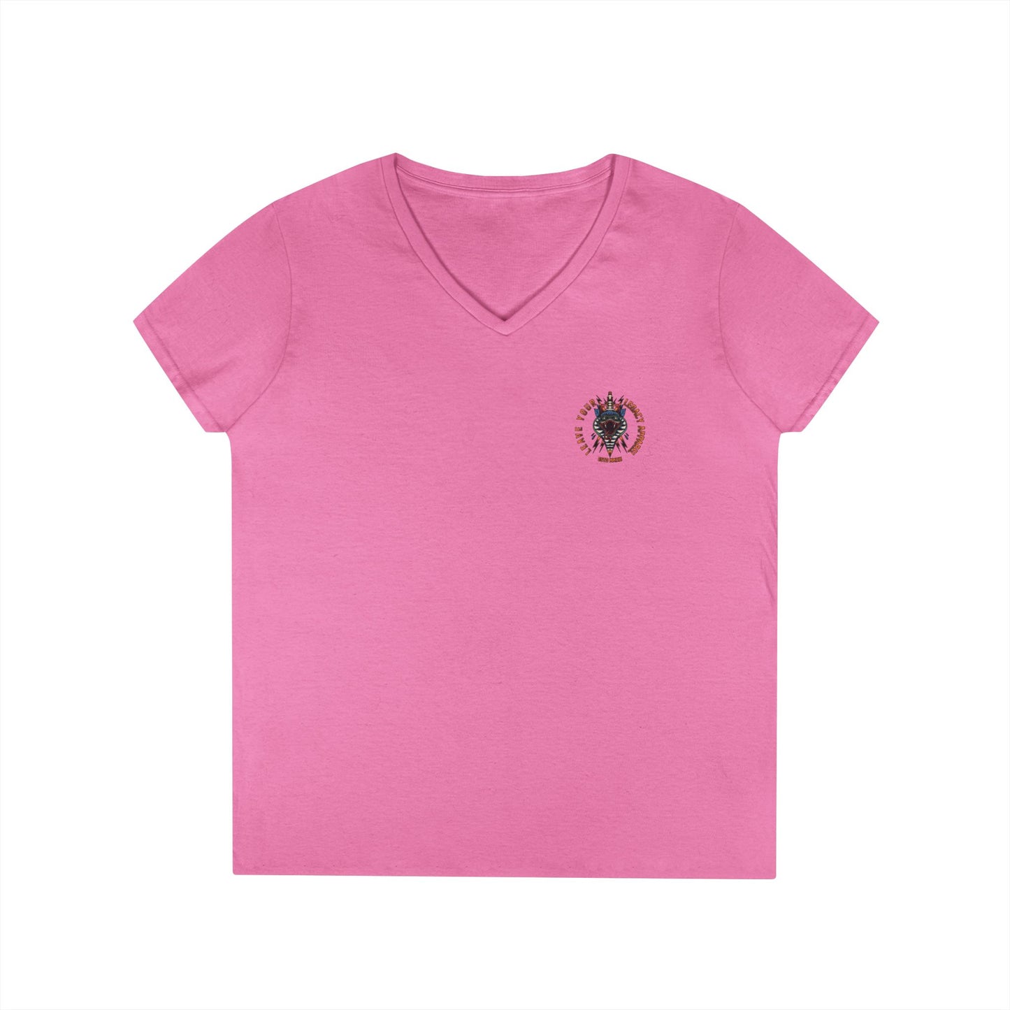 Women's 'Traditional Snake' V-Neck T-Shirt