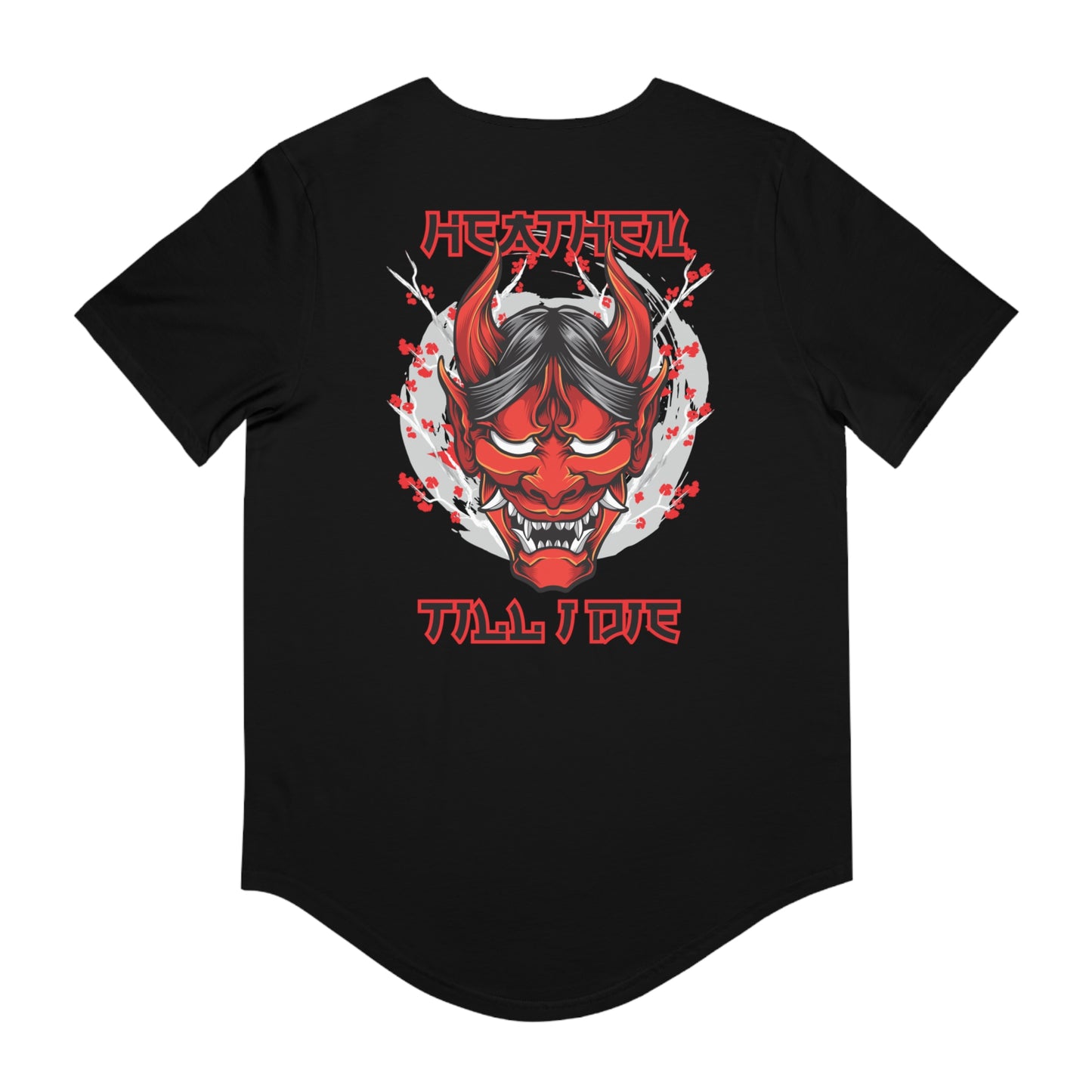 Men's 'Heathen' Curved Hem Long Tee