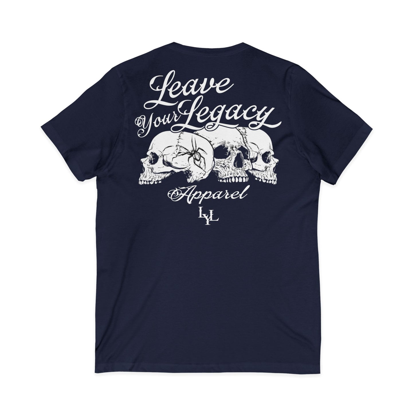 Men's 'Distorted Skull' V-Neck T-Shirt