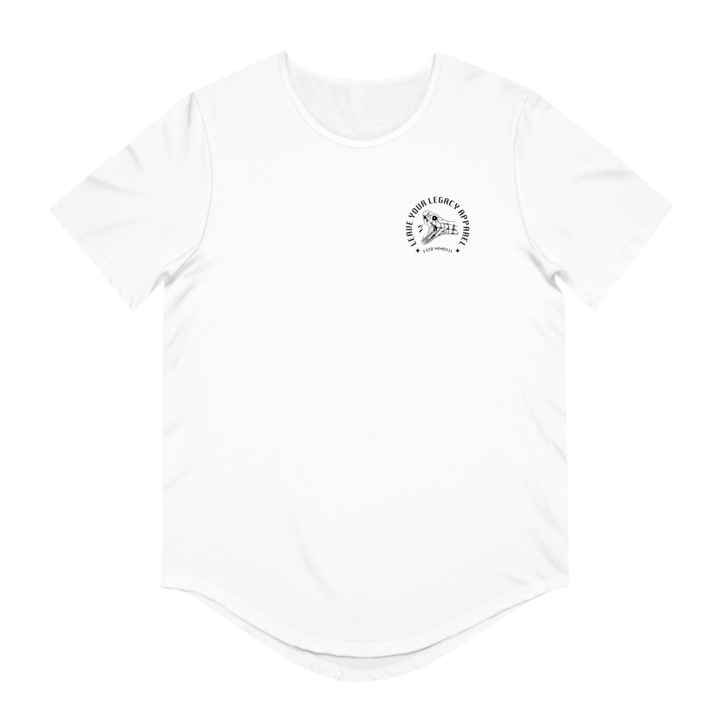 Men's 'Snake Head' Curved Hem Long Tee