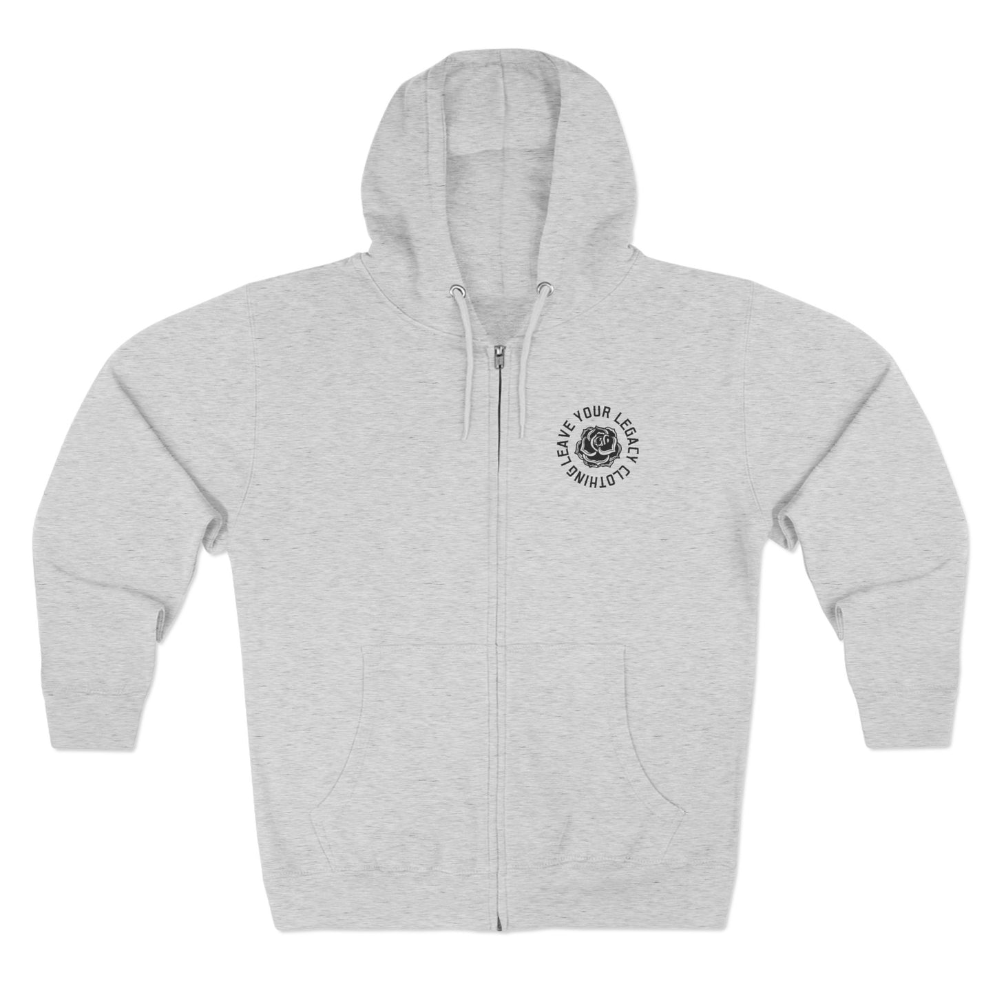 Unisex 'Rose Stem' Zip Hoodie