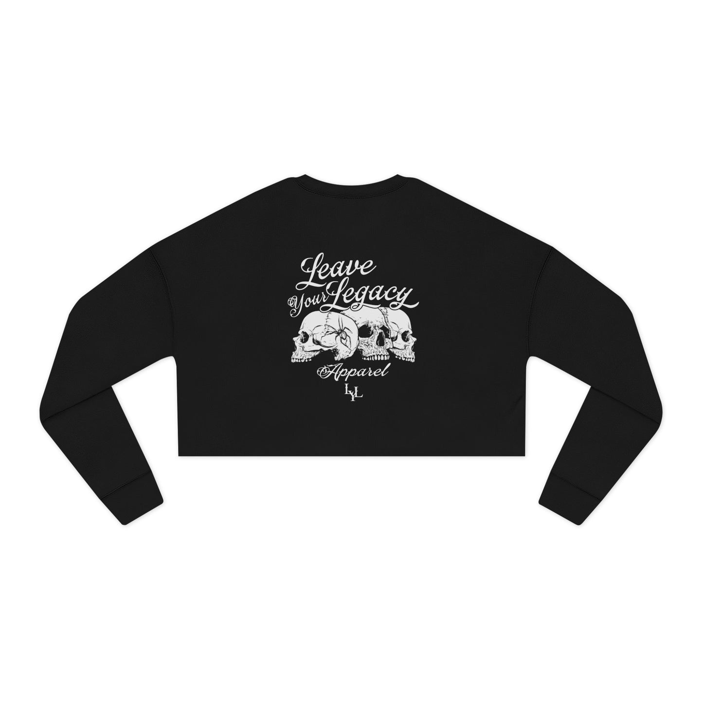 Women's 'Distorted Skull' Cropped Sweatshirt