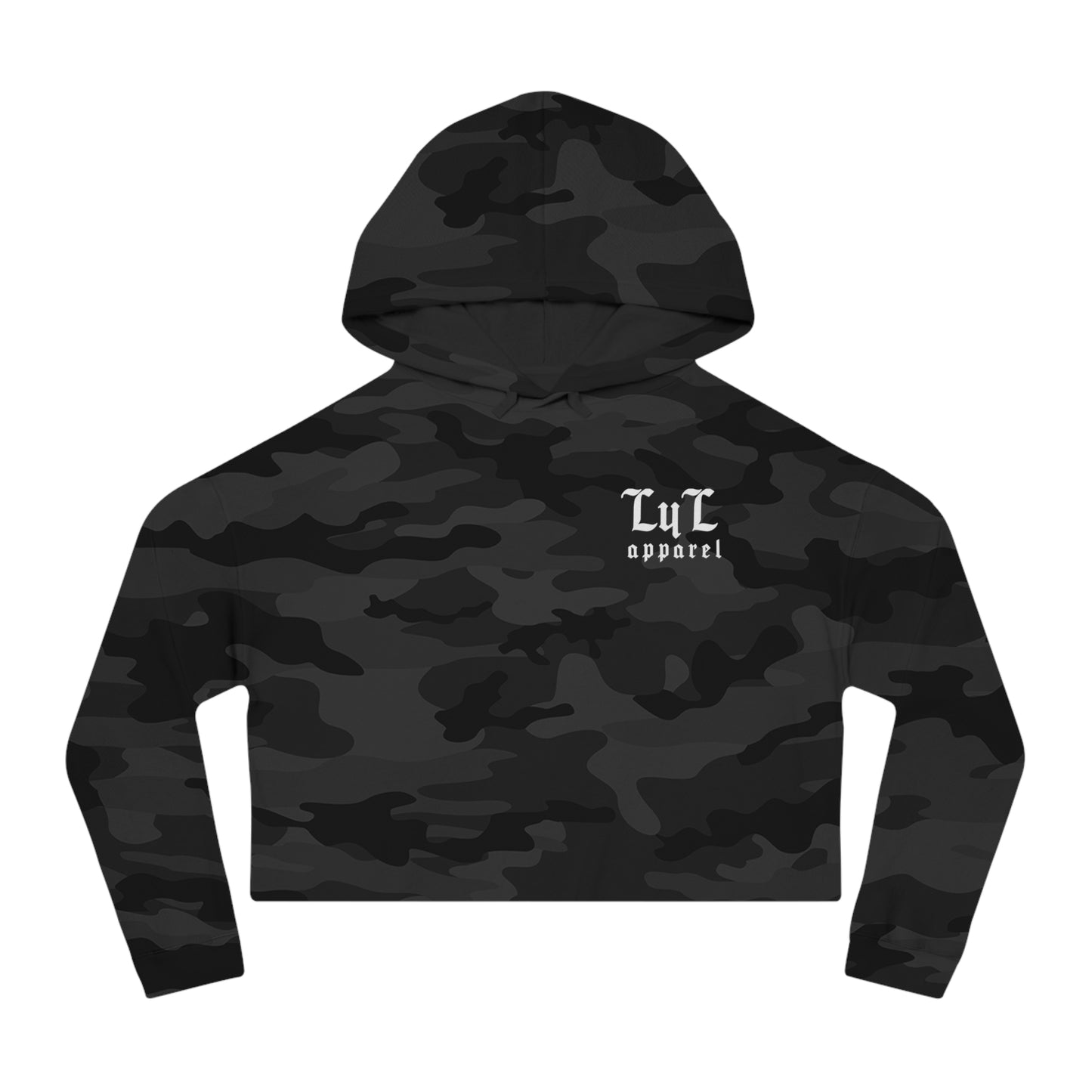 Women's 'Rose & Dagger' Cropped Hoodie