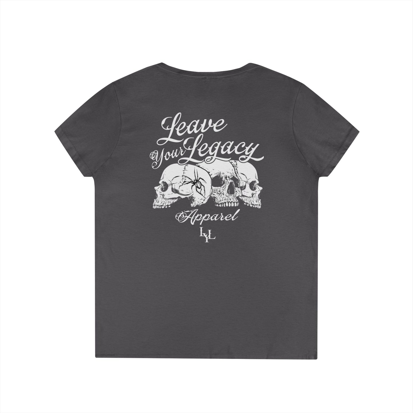 Women's 'Distorted Skull' V-Neck T-Shirt