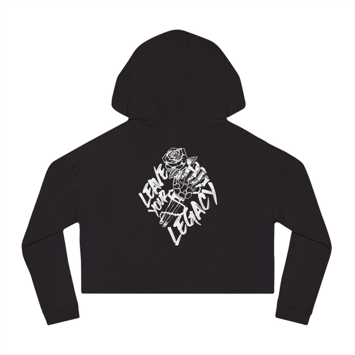 Women's 'Skull Hand' Cropped Hoodie