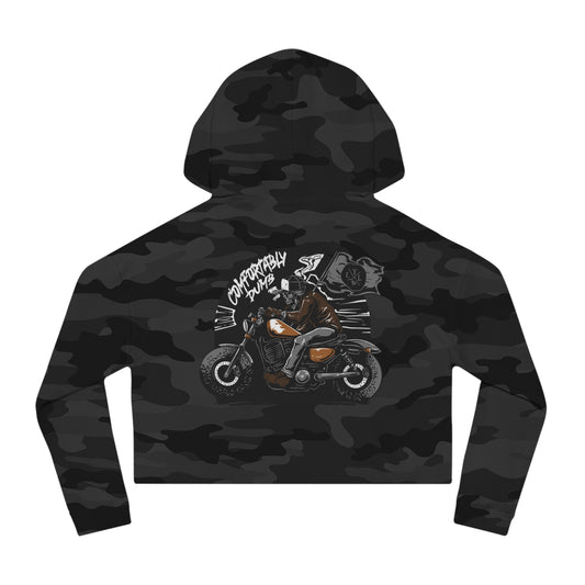 Women's 'Comfortably Dumb' Cropped Hoodie