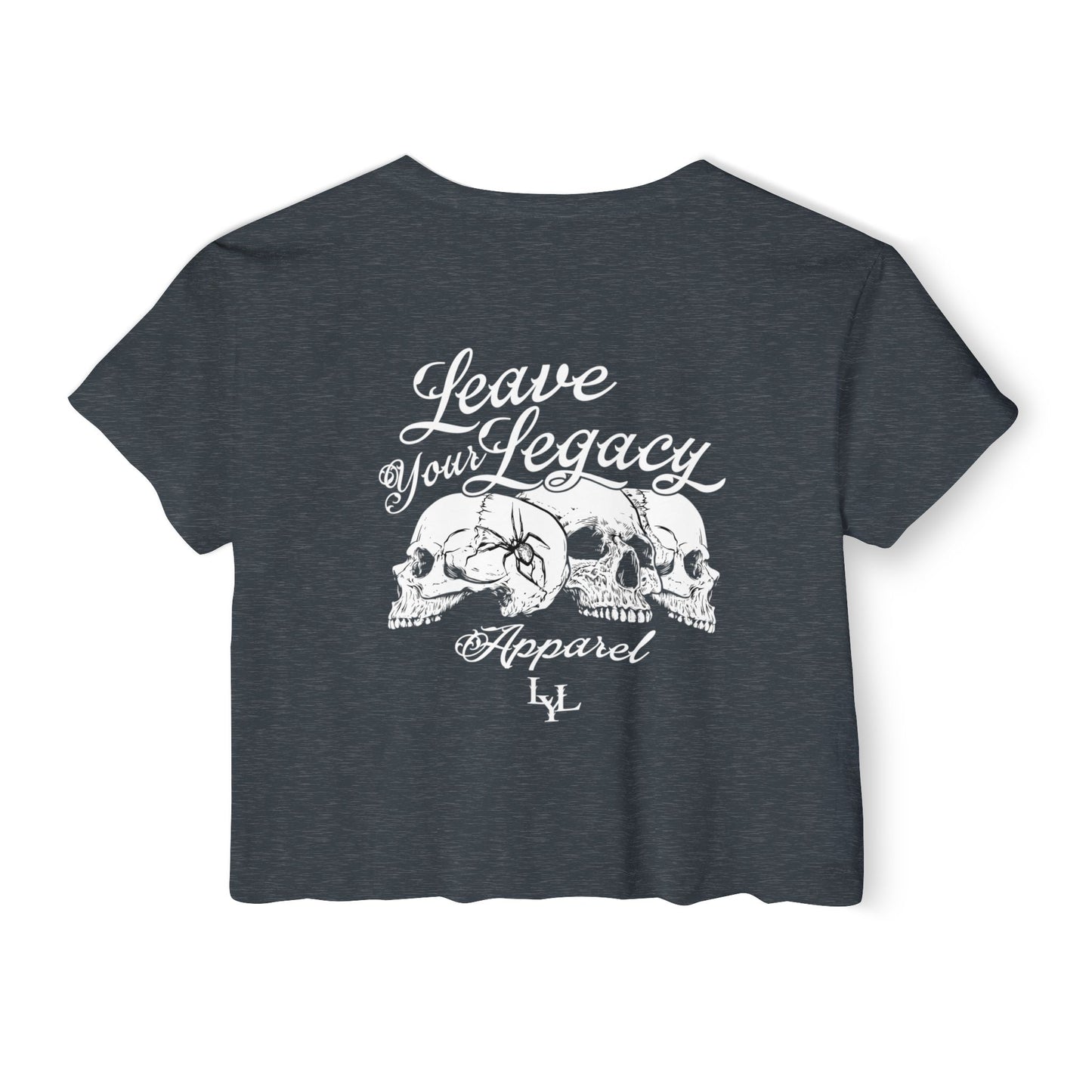 Women's 'Distorted Skull' Crop Top