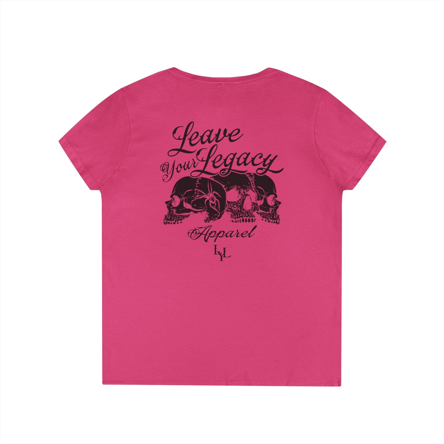 Women's 'Distorted Skull' V-Neck T-Shirt