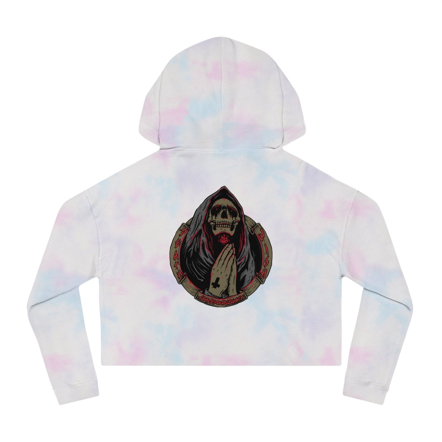 Women's 'Death Wish' Cropped Hoodie
