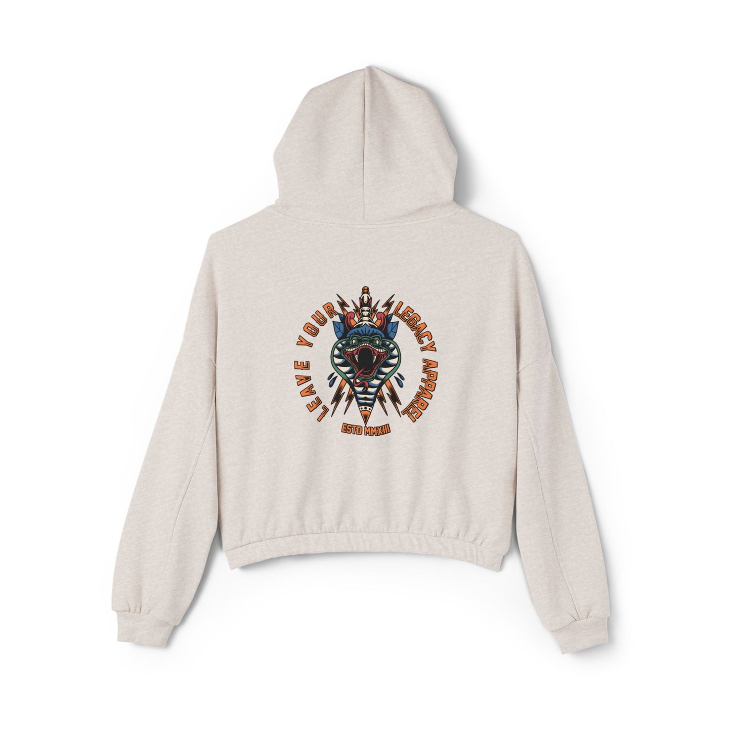 Women's 'Traditional Snake' Cinched Bottom Hoodie