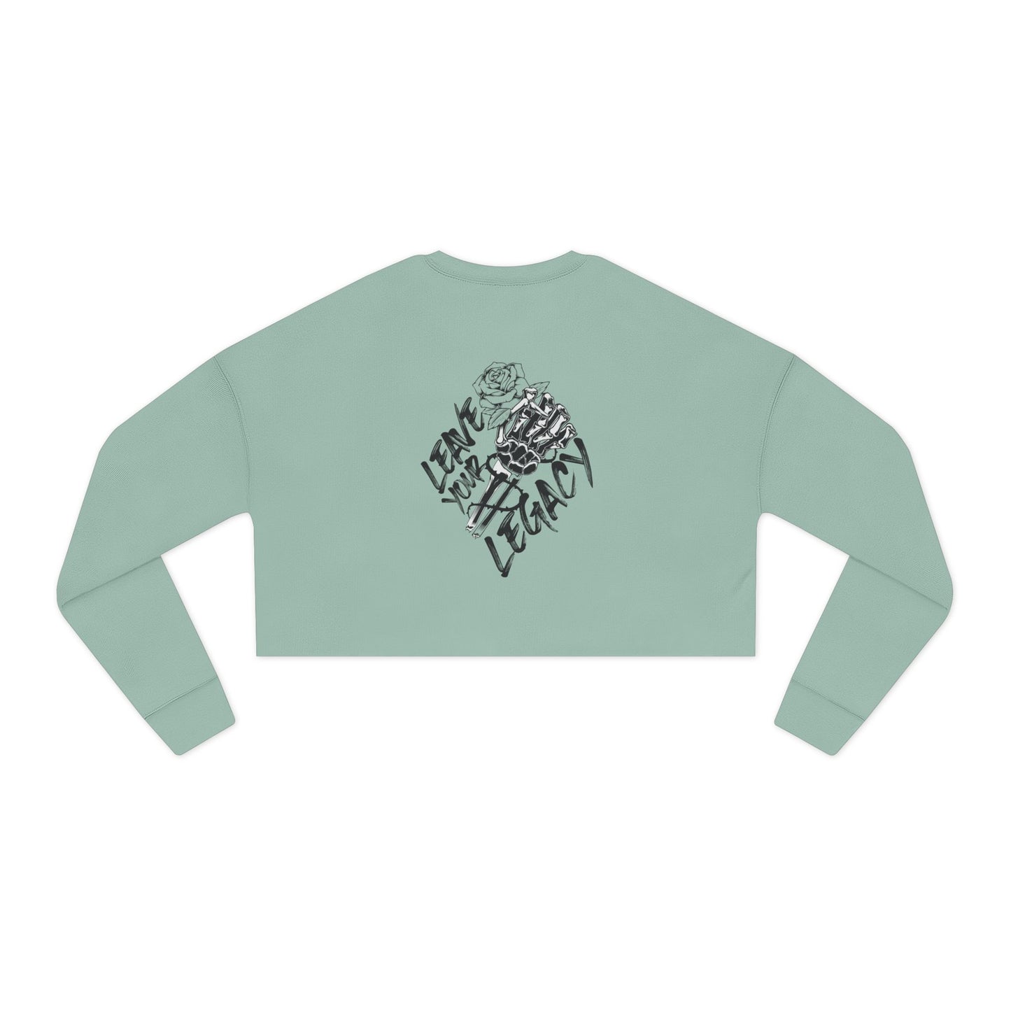 Women's 'Skull Hand' Cropped Sweatshirt