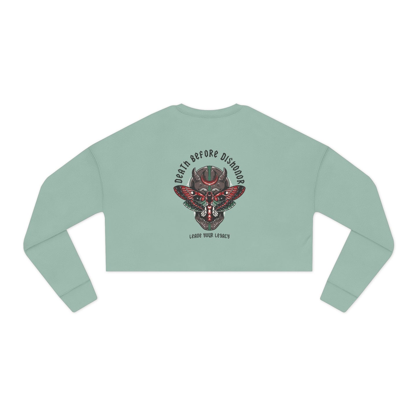 Women's 'Death Before Dishonor' Cropped Sweatshirt