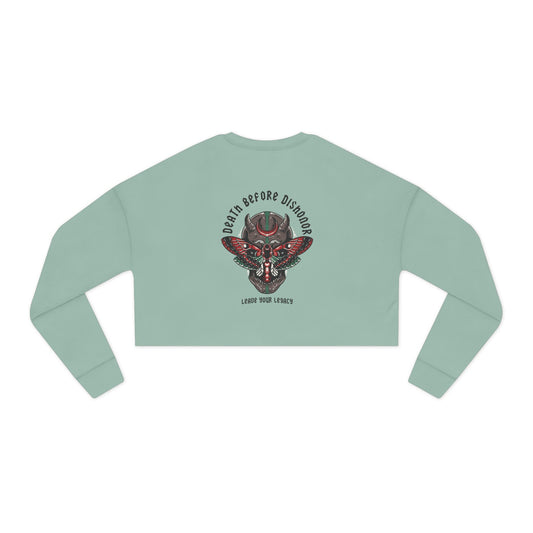 Women's 'Death Before Dishonor' Cropped Sweatshirt