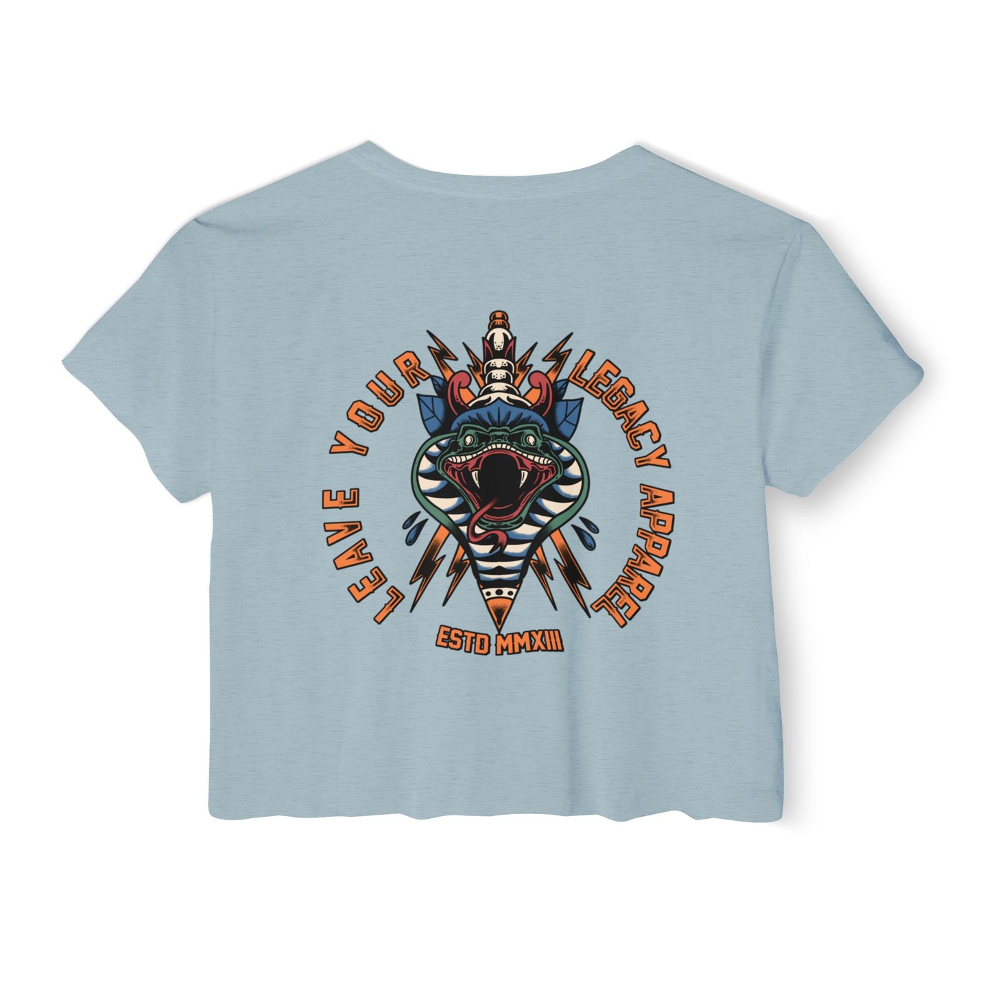 Women's 'Traditional Snake' Crop Top