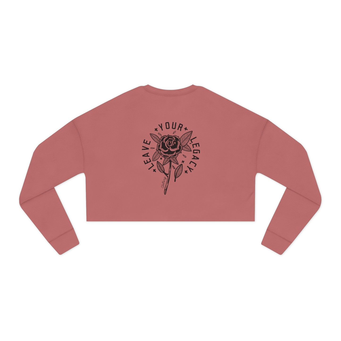 Women's 'Rose Stem' Cropped Sweatshirt
