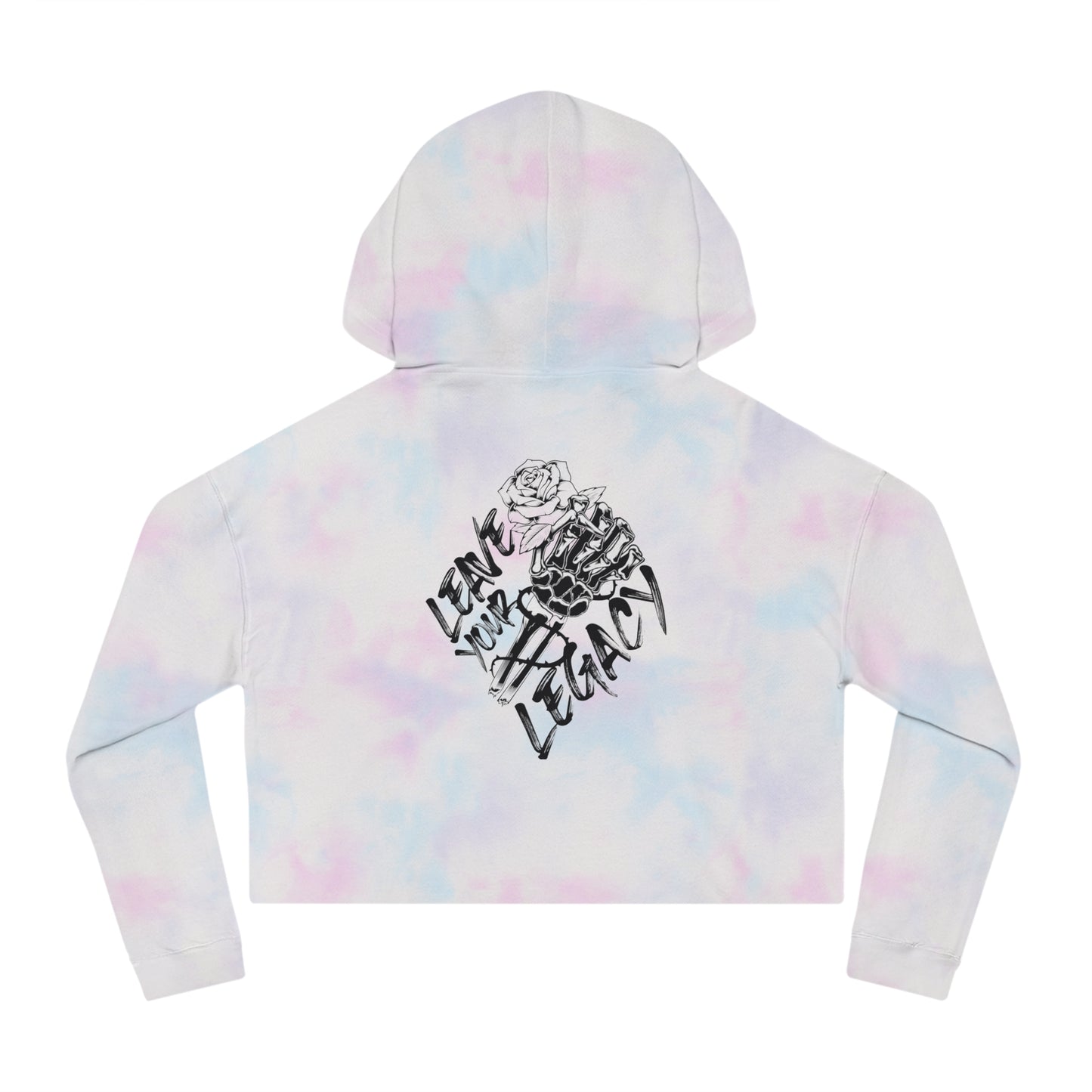 Women's 'Skull Hand' Cropped Hoodie