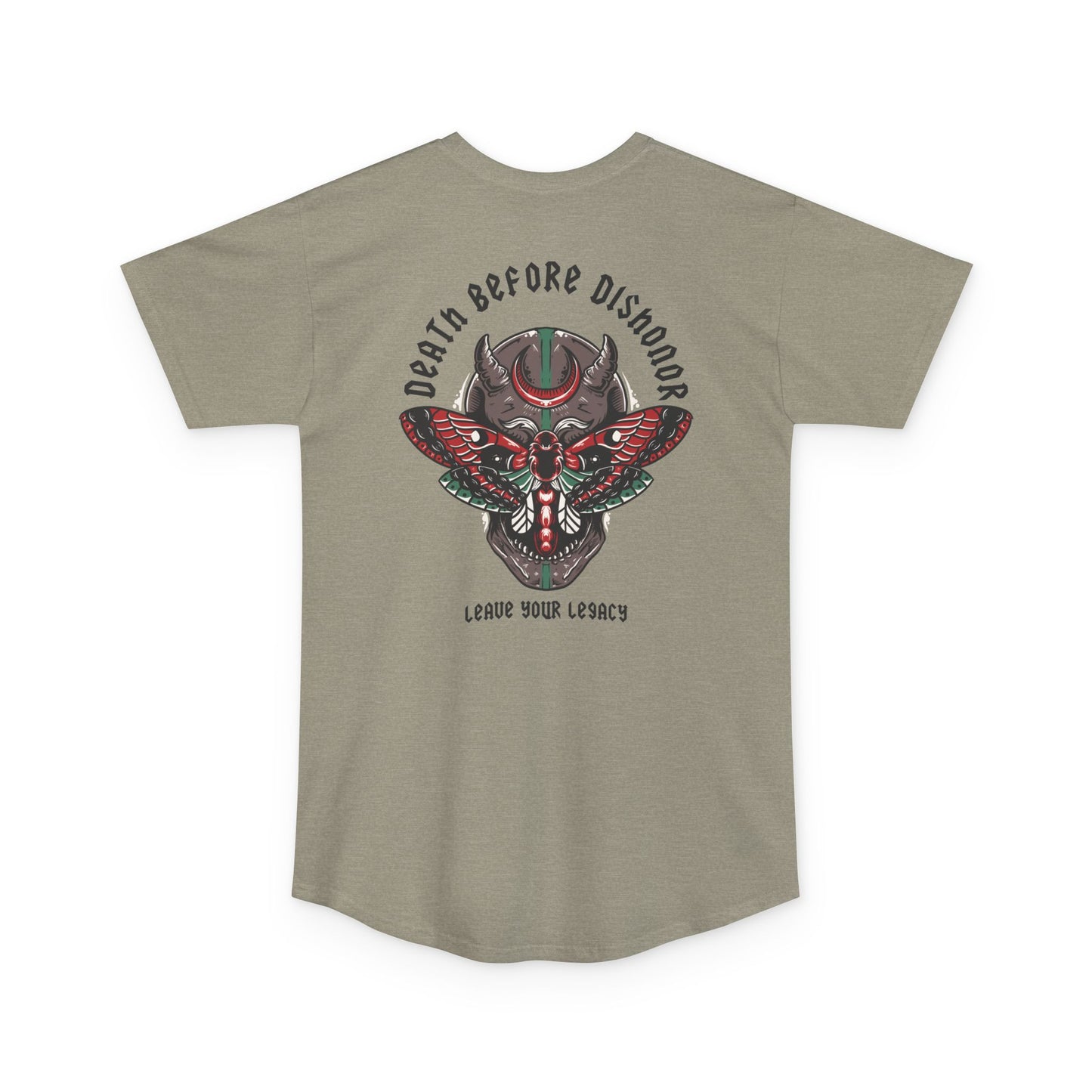 Men's 'Death Before Dishonor' Super Long Body Tee