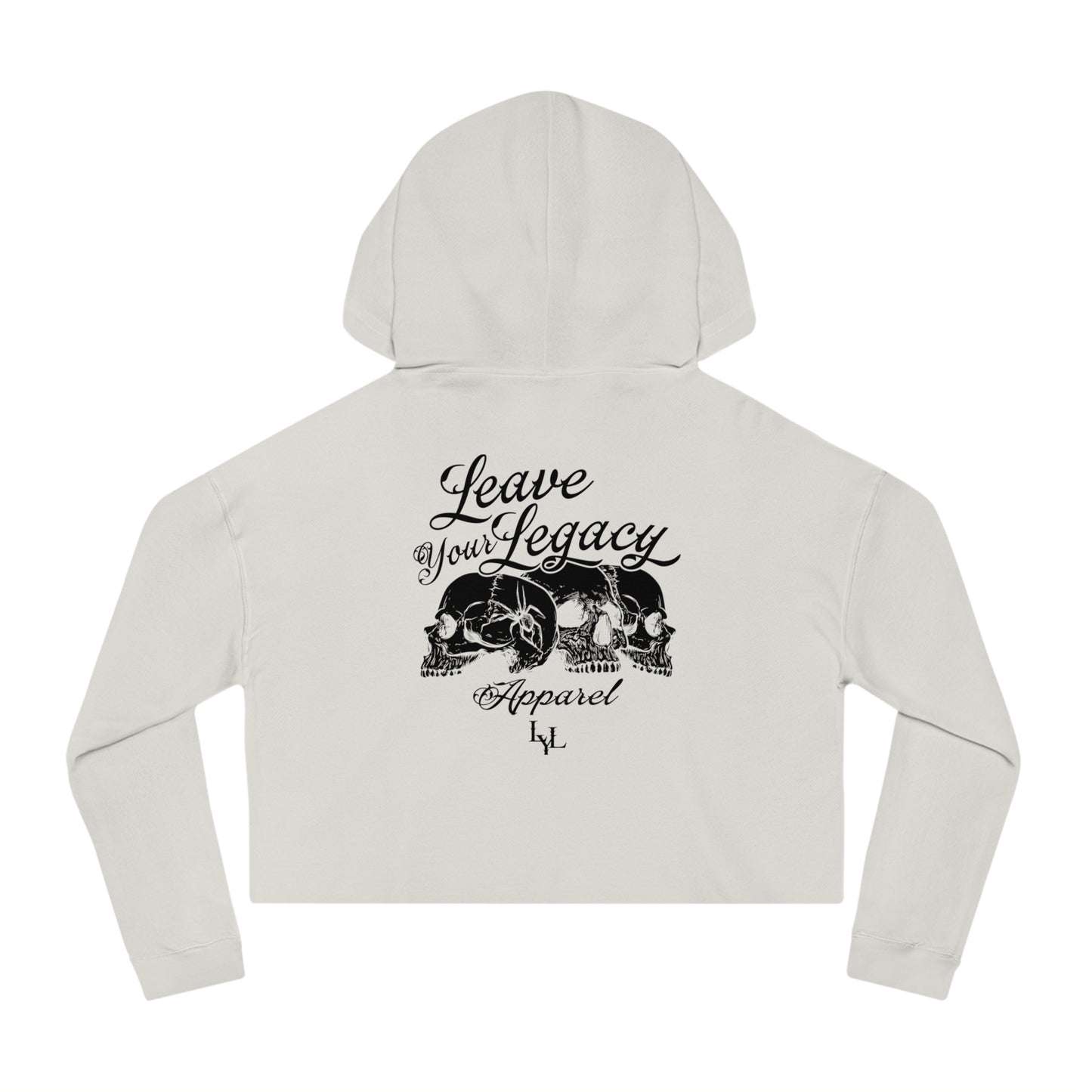 Women's 'Distorted Skull' Cropped Hoodie