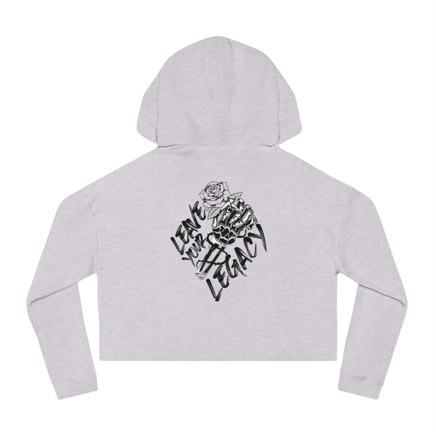 Women's 'Skull Hand' Cropped Hoodie