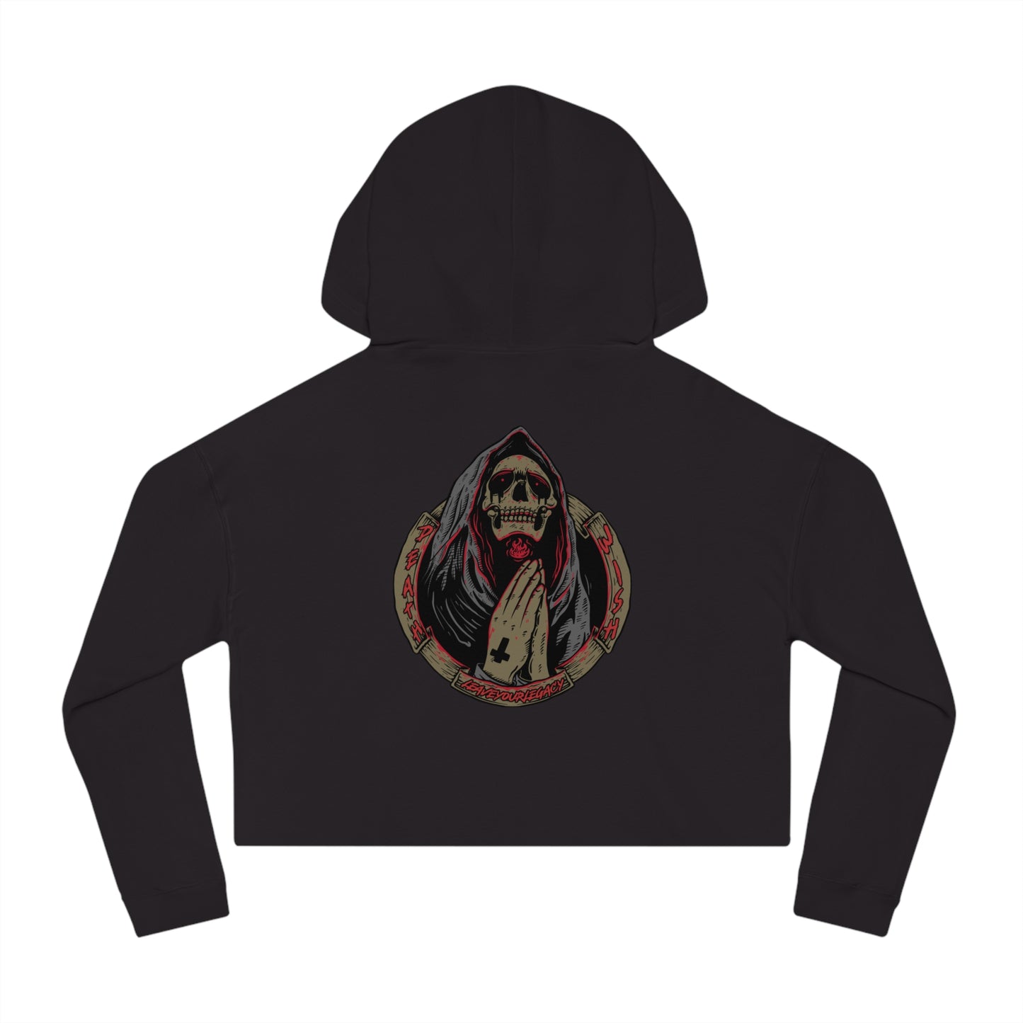Women's 'Death Wish' Cropped Hoodie