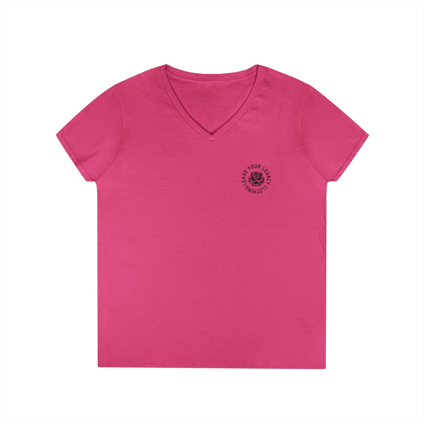 Women's 'Rose Stem' V-Neck T-Shirt