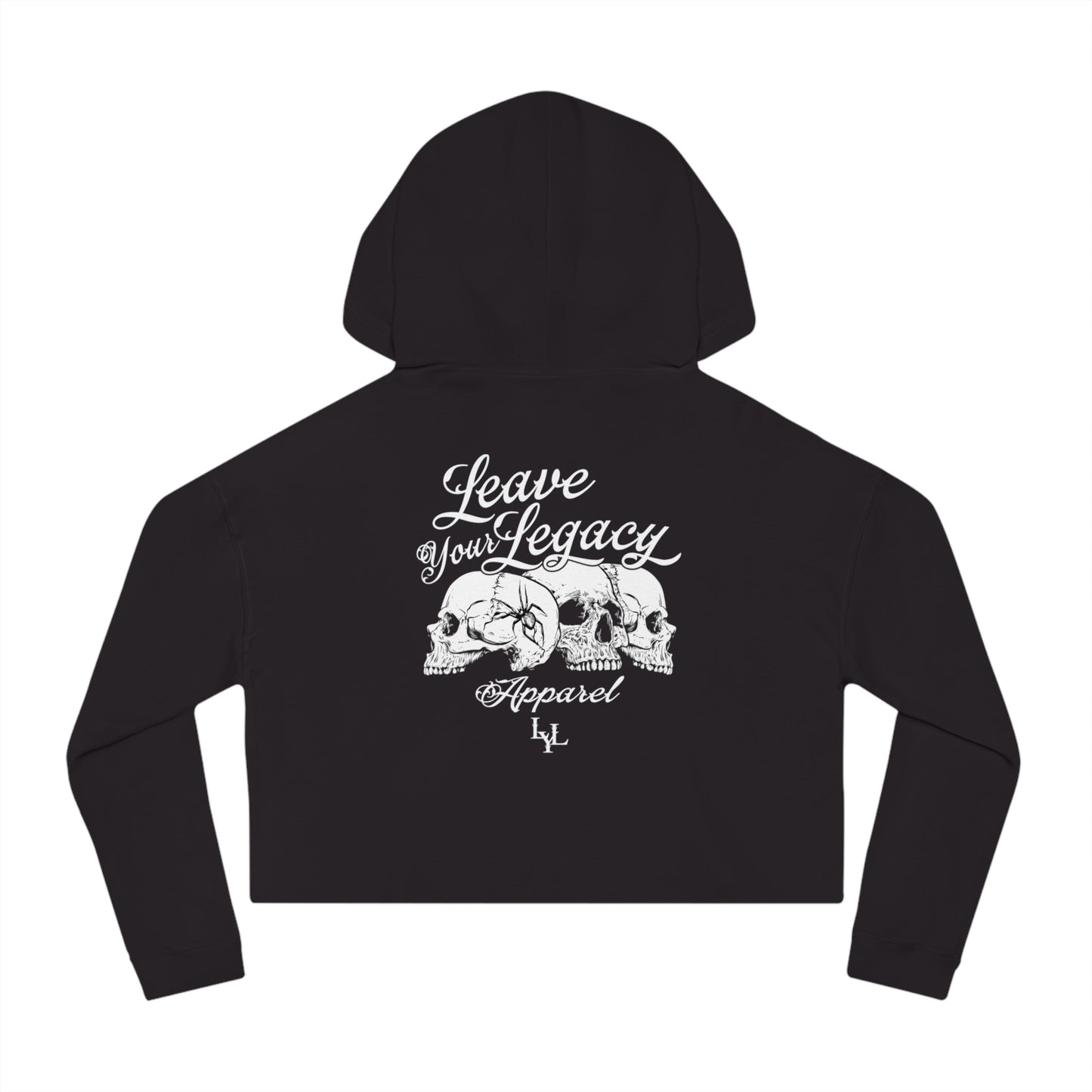 Women's 'Distorted Skull' Cropped Hoodie