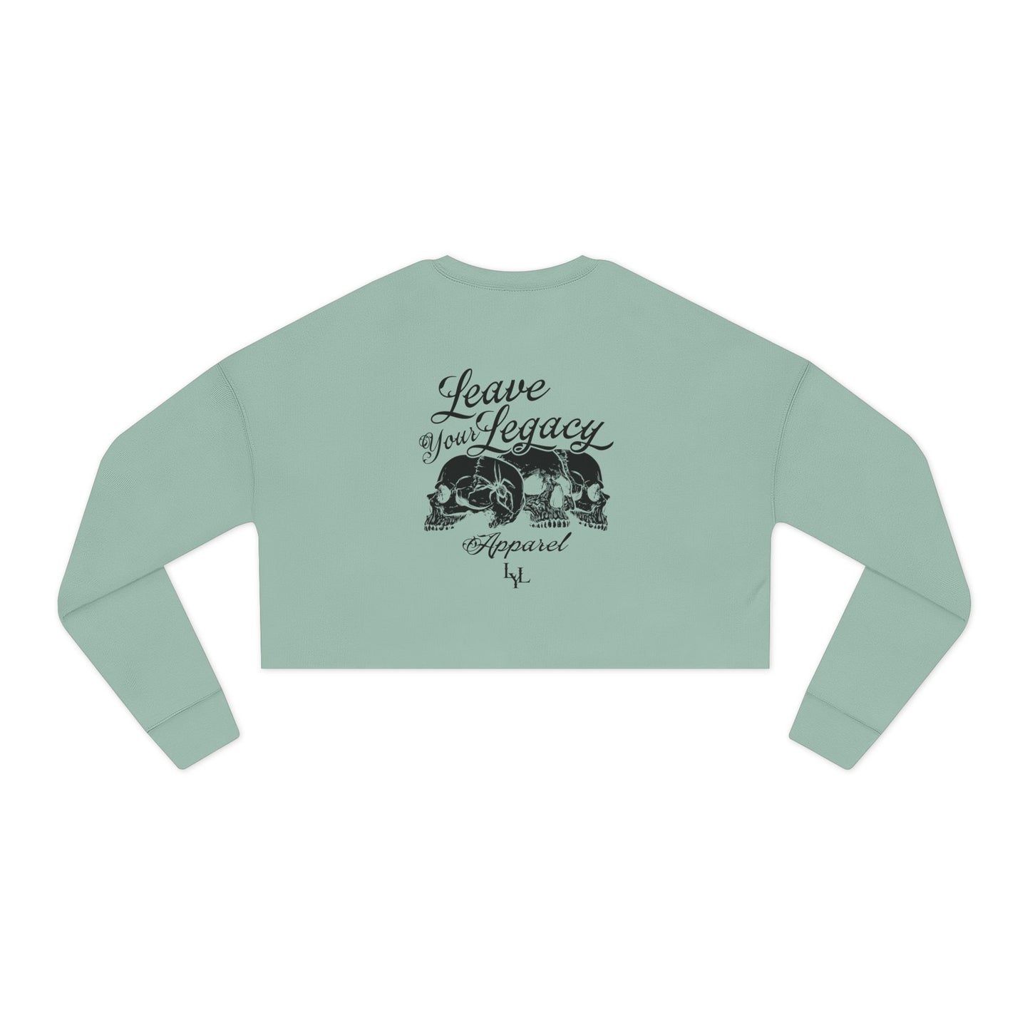 Women's 'Distorted Skull' Cropped Sweatshirt