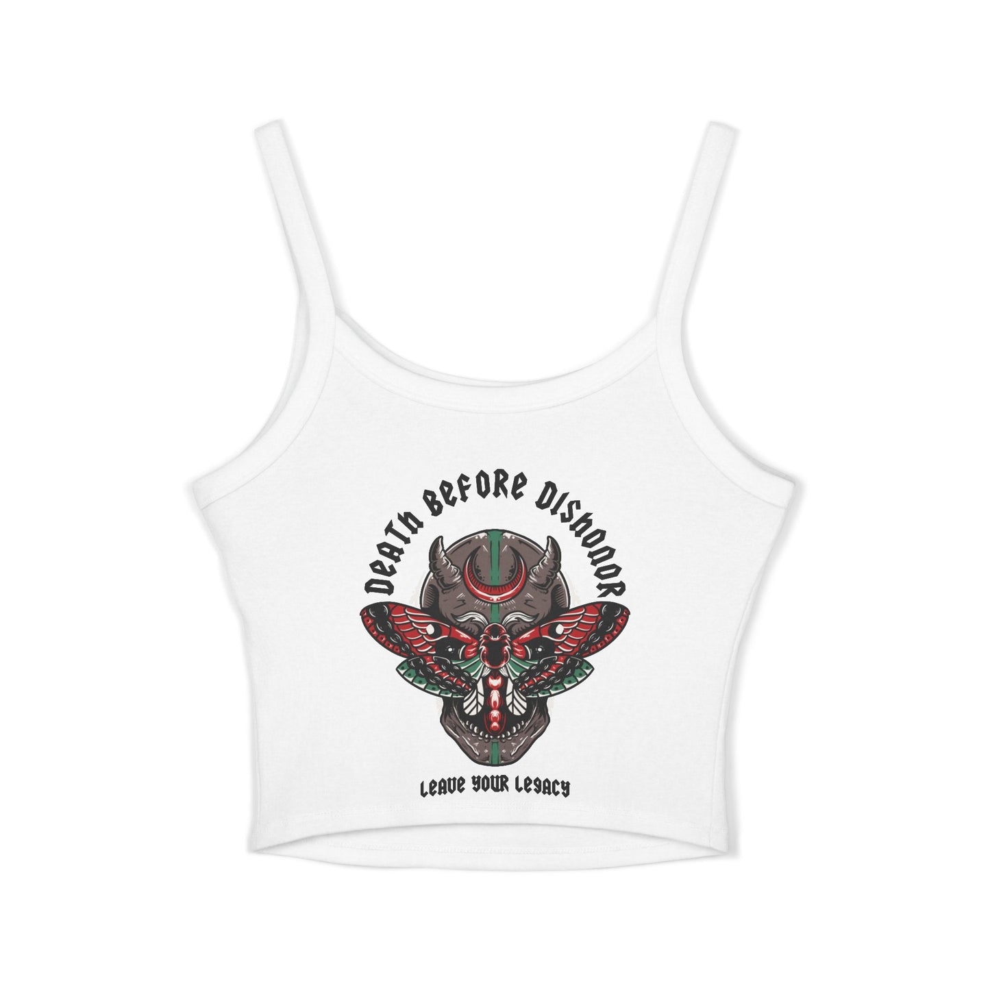 Women's 'Death Before Dishonor' Spaghetti Strap Tank