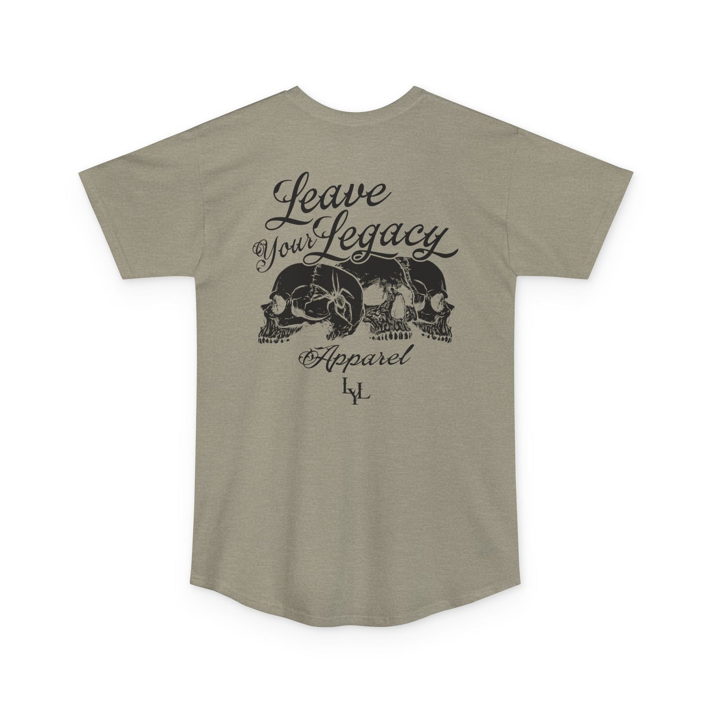 Men's 'Distorted Skull' Super Long Body Tee