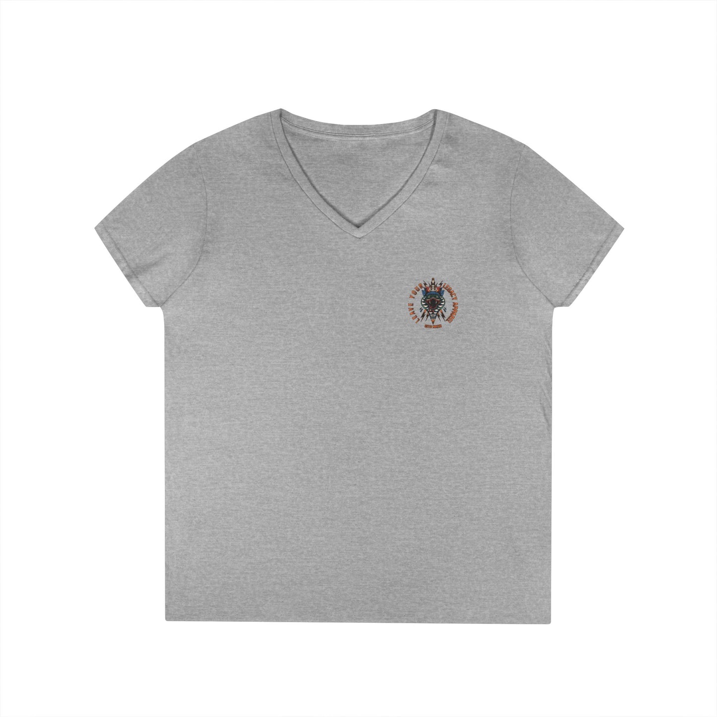 Women's 'Traditional Snake' V-Neck T-Shirt