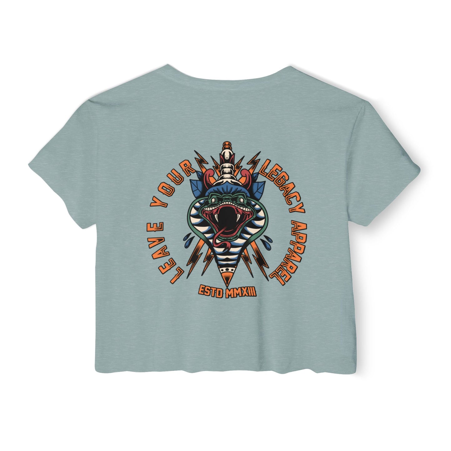 Women's 'Traditional Snake' Crop Top