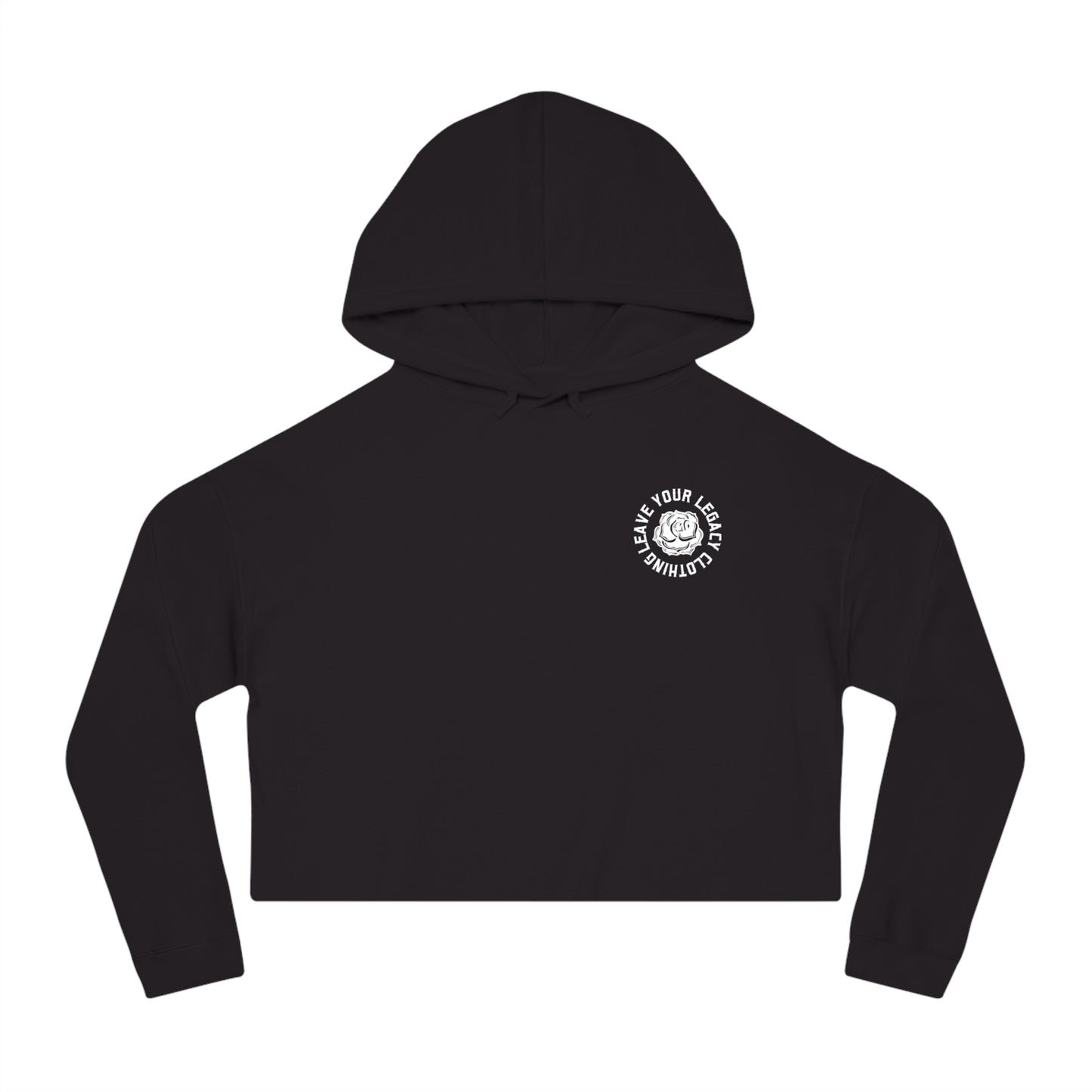 Women's 'Rose Stem' Cropped Hoodie