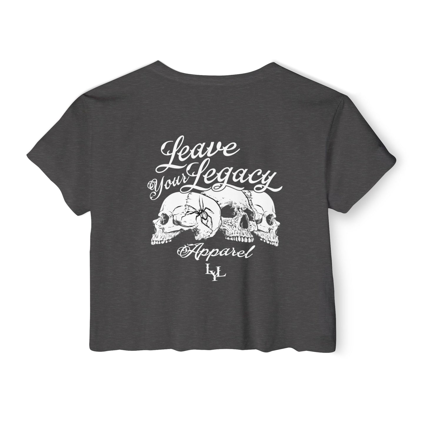 Women's 'Distorted Skull' Crop Top